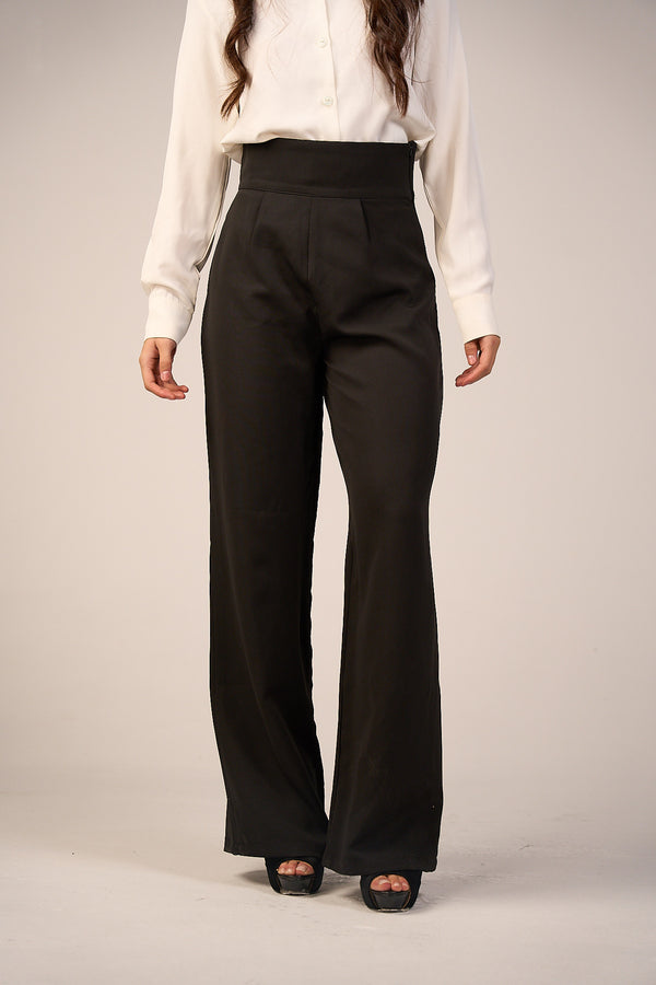 High Waist Classic Trouser - Black