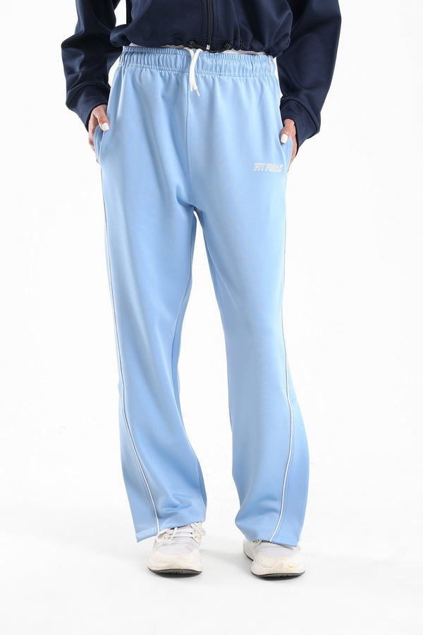 Classic side stripes sweatpants in baby blue