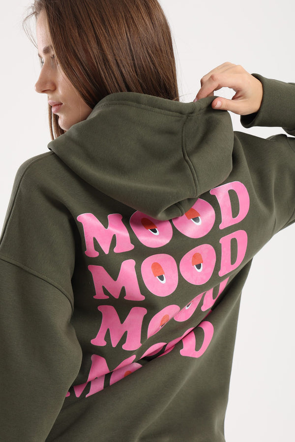 Mood oversized hoodie in khaki