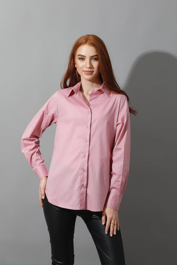 Button Up Basic Shirt - Pink